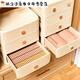 Baishengniu underwear underwear socks bra storage box drawer-type three-in-one divided bedroom wardrobe storage box home cream 2-in-1 bra + socks