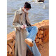 Du Xiaoxian Korean Doppelbrustwindternen Herbst Herbst neuer Mantel Casual Cloak mit mittlerer Länge Überknee Neapel Jacke Q5579 Khaki L [Vorgeschlagen 110-130jin [Jin ist 0,5 kg]]]