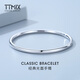 TTMIX women's platinum bracelet pt999 women's style platinum round bracelet smooth hollow plain ring bracelet for my wife 52mm weight 13.23g thick 3.9mm