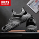 Warrior dad shoes men versatile casual men's shoes sports running shoes men 3891 gray/black 40