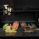 Tao Fuqi's home quality tea pet ornaments to attract wealth, cabbage, tea table decorations, tea trays, tea sets, accessories, color-changing tea to play with, color-changing koi carp, dark color
