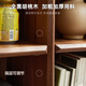 Zhidian solid wood bookcase living room wall-to-ceiling TV cabinet North American black walnut multi-functional combination cabinet small apartment low cabinet single sliding door cabinet for export only