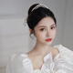 Fat Donglai's same style pearl headdress Korean style bridal crown crown flower hairpin rear area flower pearl crown