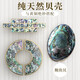 蒙爵（MENGJUE）黄铜衣柜门拉手轻奢北欧抽屉现代简约黄铜贝壳橱柜门柜子把手 GBT12178C(花鲍鱼)一对