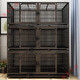 Yuhualuo dog cage, rabbit cage, breeding cage, pigeon cage, large special family breeding cage, three-layer breeding cage, cat cage, black, three-layer 156*77*195cm partition