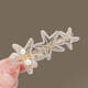 Seestarfish Imitation Perlen Haarclip für Frauen im Frühlings- und Sommer-Bang Clip Side-Strass Haarklammern mit einem Zeilenclip gebrochenes Haar Clip kurzes Haarstärke Stil One eins