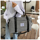 Bonaling Bag Travel 2024 China Valentín Dry Hete y Separación Fitness Bag Large Capacidad Bolso de yoga Bolso de un solo hombro Bolsa de viaje a cuadros [Black-Black]