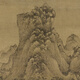 The ancient landscape painting scroll famous paintings of King Mengxia Mountain in Yuan Dynasty replica ancient paintings hanging paintings. The Yuan Dynasty’s Mengxi Mountain Gaoyi painting 12212 50X84 cm (stained by spray paintings) Mounted milky white scroll (Xuan