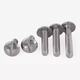 Bingneng 304 stainless steel round head one-way S slot machine screw anti-theft screw S-type screw one-word guardrail special bolt M4*50 10 pieces
