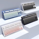Belly Spirit Mk870pro Blackberry Ladering Mechanical Teclado mecánico Bluetooth Wireless Game de computadora personalizado Oficina silenciosa [Modo único] Obsidian Pro + Polar Day Lading Tea Scroll 87 Keys