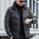 Ehangy luxury high-end brand middle-aged and elderly men's clothing genuine leather jacket men's lapel dad's clothing loose clothing 6627 black 3XL Recommended 165-180Jin [Jin equals 0.5 kg]