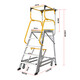
Stable and resistant ladder industrial Bailey aluminum alloy single-side platform ladder load-bearing 170kg platform ladder mobile cargo FS13593 Five-step ladder 2.3 meters