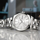 Aiwochi schweizerische Marke IW Watch Herren Vollautomatische mechanische Uhr importierte Bewegung Luminous Water of Herren Uhrengeschenk für Freund [importierte Bewegung] 829 Wolfram Steel Silber Weiß