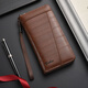 Chanshiyi 2025 NOUVEAU portefeuille masculin Long capacité de grande capacité Business Business Clutch Bag Sac ID Bag Multi-Fonctional Retro Long Wallet [Goke287 Deep Café]