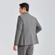 Lilan suit men's two-button nine-point pants version 25 spring business men's suit dark coffee gray 185A