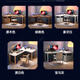 Huixun solid wood L-shaped desk corner computer desktop table corner table corner bedroom e-sports table home desk walnut #corner desk 140cm*50cm*75cm auxiliary seat length 100cm