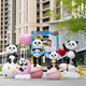 Chaole Park Outdoor Cartoon Panda Tier Skulptur Große Ornamente in Garteneinkaufszentrum landschaftlicher Gebiet Internet Promi Check-in Beauty Decoration Kombination 42 neun Kombinationen 15620