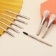 Lan Weiting Makeup Brush Set 13 Soft Gripping Powder Brush Eyebrow Brush Concealer Brush Full Set Makeup Brush Tools Portable Novice Ginkgo Yellow 8 Brush Set PVC Packaging 1 Piece