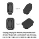 Tanggumai charging port dust plug suitable for CorosPace4/3 Gaochi pro/3 watch charging port Apex4 dust plug soft rubber plug watch accessories micro-embedded protective plug dust plug black (pack of 5) Apex-46mm (A/B port)