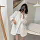 LeCali blazer for men and women Korean style loose small suit spring and autumn small man interview defense commuting work long-sleeved top Korean blazer black L 120Jin Jin is equal to 0.5 kg within