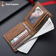 Hush Welpen Classic Short Wallet handgefertigtes echtes Leder Multi-Card-Karten-Karten-Beutel Braun HC-1471757W-506