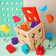 Yunya multifunctional 17-hole geometric shape pairing toys baby children cognitive early education enlightenment large particle building blocks 17-hole intelligence box