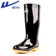 Huili Regenstiefel Männer und Frauen modische Regenstiefel im Freien wasserdichte Schuhe im Freien nicht leicht zu rutschfestem Gummischuhen 6807 Schwarzer Hochzylinder 38