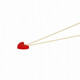 AHKAH thiran heart necklace 18K gold imitation coral small red heart necklace women's jewelry gift AB1647010100 small size