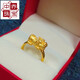 Zhongchi Gold Pixiu Ring 999 Pure Gold Couple Ring Leather New Style Transfer Bead Tail Ring Female Personalized Pure Gold Ring No. 8 1.45-1.55g
