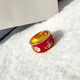 Vivienne Westwood Queen Mother West Authentic Wide Version Saturn Ring Queen Mother King Ring Red S