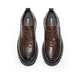 Belle pleated business shoes for men's new genuine leather thick-soled formal lace-up leather shoes A1422AM4 pre-sale Brown-Single 39 (245mm)