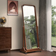 Mada de madera maciza de cuatro dormitorios espejo de cuerpo completo para aderezo chino dormitorio espejo de aderezo simple espejo grande espejo grande espejo móvil ajustable longitud de color de nuez de madera maciza 55* ancho 40* altura 165