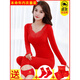 Cat Man (Miiow) Big Red Zodiac Jahr warme innere Cover weibliche Schlangenjahr mittleren Alters und ältere Boden-Herbst-Hosen Baumwollpullover heiraten 9905 rote Eingröße [Herbstanzug] 80-135 Jin [Jin gleich 0,5 kg]