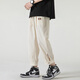 Pantalon Shannu Pantalon de la soie de glace droite pour hommes pour hommes pour le printemps et l'automne Sports à la mode à séchage rapide Pantalon masculin à neuf points 311 Black XL (recommandé 125-150jin [Jin est égal à 0,5 kg])))