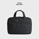Liangshan briefcase men's business handbag large capacity legal commuting bag simple black ballistic nylon computer bag black without shoulder strap 15 inches