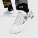 Carbin men's shoes summer new trendy brand canvas shoes men's versatile thin board shoes men's trendy low top casual shoes men's trendy shoes white 40 [=sports shoes size 41]