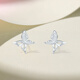 ZLF platinum earrings for women pt950 exquisite glossy butterfly earrings as a gift for your girlfriend 1.6g