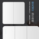 Hongyan switch socket panel X5 series white 10A two-three plug oblique five-hole 86 type concealed wall power socket