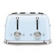 SMEG Italian retro toaster toaster sandwich breakfast machine toaster multi-functional household 6-speed baking TSF03 blue (four-piece)