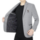 Playboy middle-aged men Korean style suit jacket autumn 2025 single suit solid color top business casual suit men's dad wear dark gray 2XL 185 size - suitable for 150-165Jin Jin is equal to 0.5 kg