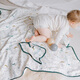 Nest designs Newborn gauze blanket, large square towel, baby products blanket, baby bath towel for all seasons, swaddling towel, Chuxue four-layer large square towel, size S (including small square towel)