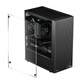 Overclocking three (PCCOOLER) Fenghua B310 black computer case desktop (MATX/glass side penetration/support 360 water cooling/large ventilation mesh)