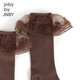 
jnby by JNBY Jiangnan cloth children's clothing high-tube socks mesh fashionable casual cute autumn and winter girls and children 6O8N13540 219/brown coffee 30