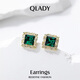 Qlady Green Niche Earrings Feminine High Quality Silver Needle Earrings 2025 Young Luxury Earrings Birthday Gift