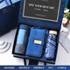 Aimei gift groomsman souvenir gift box for business birthday wedding practical company gift customization for employees men's gift blue thermos cup + power bank 5-piece set