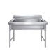 Stainless steel commercial sink kitchen single-slot large hand-washing sink custom dishwashing basin with bracket integrated sink 800*500*800 with a hot and cold faucet