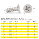 XMSJ304 Edelstahl Counterunk Cross Flat Tail tippt sich auf kleine Schraube GB846 Standard-Präzisions-elektronische Schraube M1.2-M5 KB2X12200