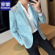 
ROMON high-end anti-wrinkle suit men's spring and autumn thick suede jacket small suit business casual suit British 9928 gray XL: suitable for 139Jin [Jin equals 0.5 kg]
