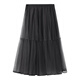 
THE SEA LIFE skirt for winter new fashionable slightly elastic waist mid-length puff mesh skirt 13117 Cloisonné Gray L