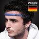 Veago imported from Germany silicone sweat belt sports headband for men and women running, cycling and fitness professional anti-perspirant anti-sweat sweat sweat sweat belt yoga headband gray-brown
